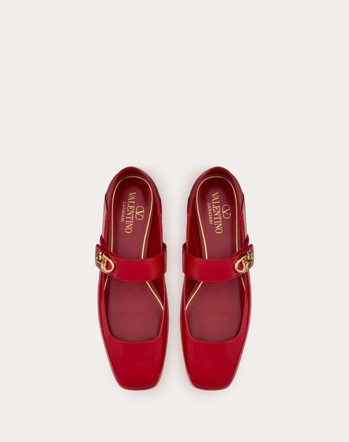 Red Valentino BALLERINA MARY-JANE VLOGO LOCKER IN NAPLACK