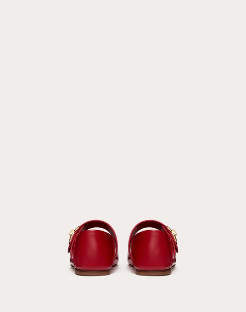 Red Valentino BALLERINA MARY-JANE VLOGO LOCKER IN NAPLACK