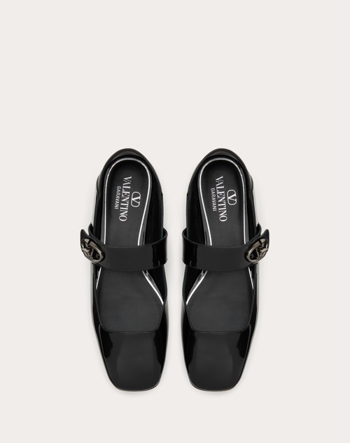 Red Valentino BALLERINA MARY-JANE VLOGO LOCKER IN VERNICE