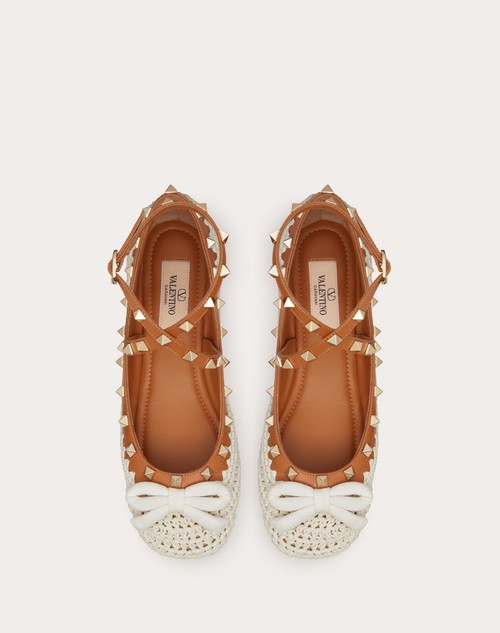 Red Valentino BALLERINA ROCKSTUD CON RICAMO CROCHET