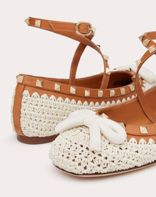 Red Valentino BALLERINA ROCKSTUD CON RICAMO CROCHET