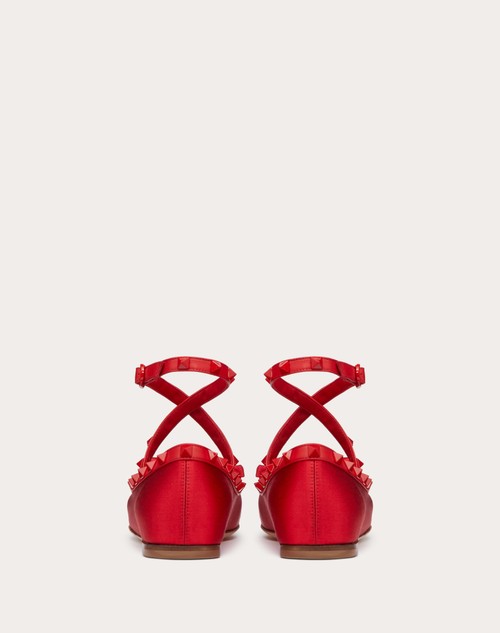 Red Valentino BALLERINA ROCKSTUD IN RASO E BORCHIE IN TONO