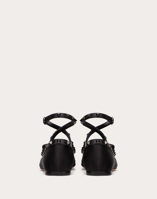 Red Valentino BALLERINA ROCKSTUD IN RASO E BORCHIE IN TONO