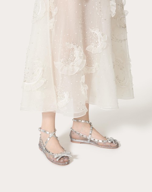 Red Valentino BALLERINA ROCKSTUD IN RETE CON CRISTALLI