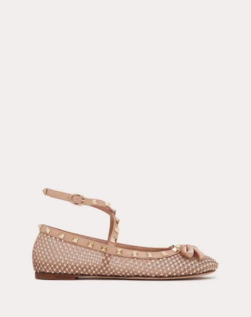 Red Valentino BALLERINA ROCKSTUD IN RETE CON CRISTALLI
