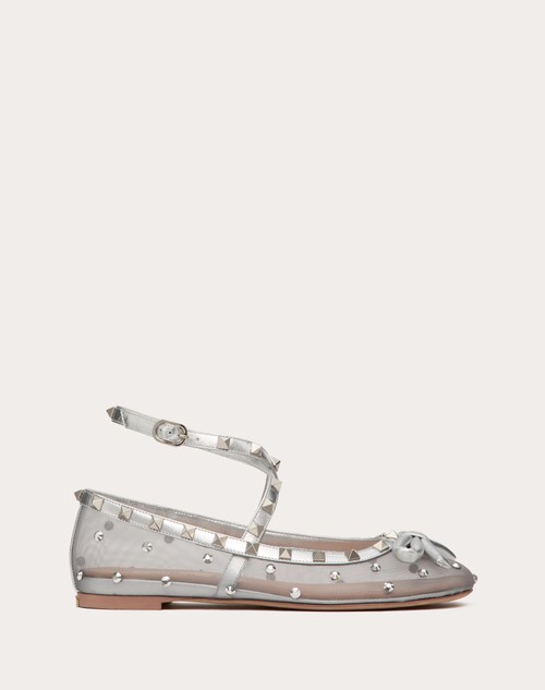 Red Valentino BALLERINA ROCKSTUD IN RETE CON CRISTALLI
