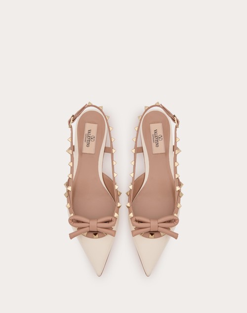 Red Valentino BALLERINA SLINGBACK ROCKSTUD BOW IN VERNICE
