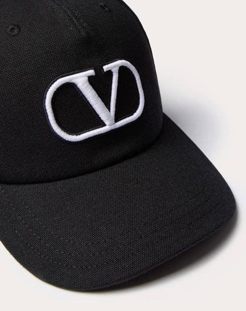 Red Valentino BASEBALL CAP VLOGO SIGNATURE IN COTONE CON RICAMO VLOGO