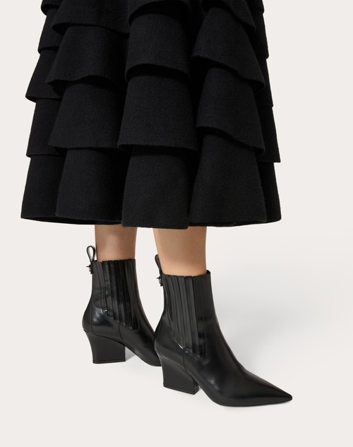 Red Valentino BEATLE VLOGO LOCKETTE IN VITELLO SPAZZOLATO 75MM