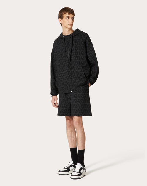 Red Valentino BERMUDA IN COTONE CON STAMPA TOILE ICONOGRAPHE