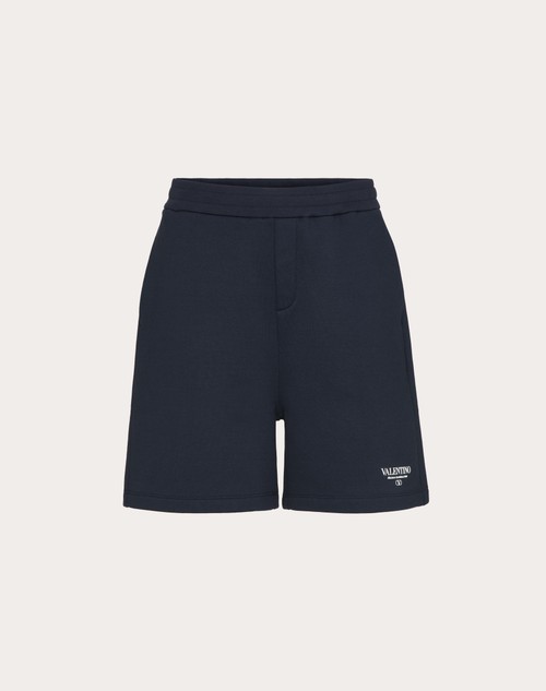 Red Valentino BERMUDA IN COTONE CON STAMPA VALENTINO