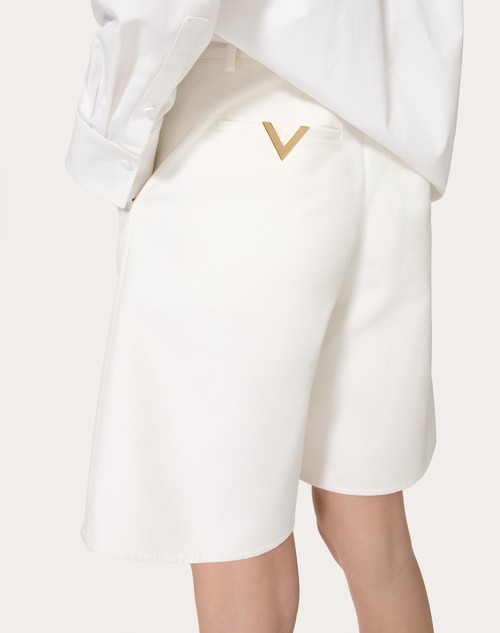 Red Valentino BERMUDA IN LIGHT DOUBLE SPLITTABLE GABARDINE