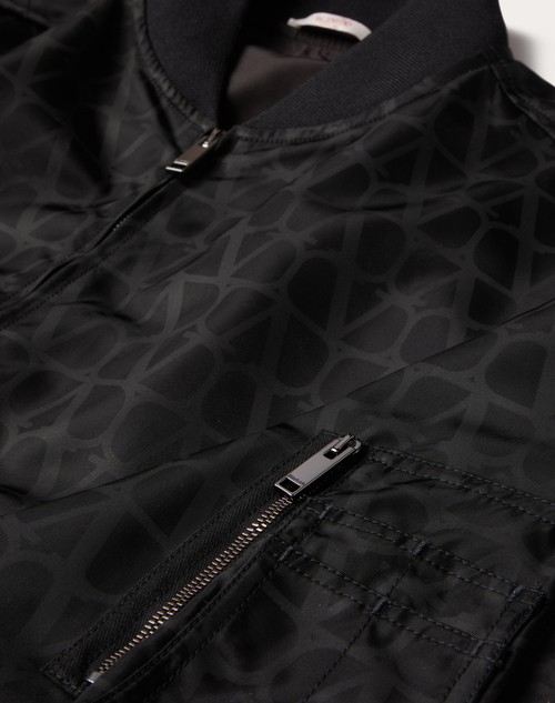 Red Valentino BOMBER IN NYLON CON STAMPA TOILE ICONOGRAPHE