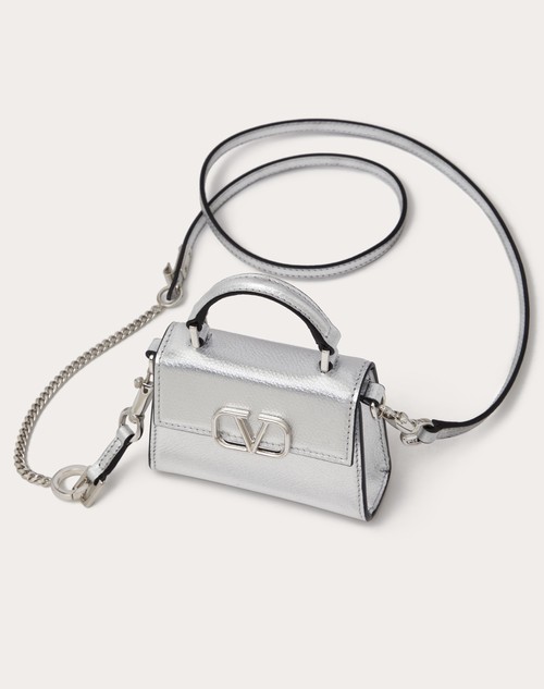Red Valentino BORSA A MANO MICRO VSLING IN VITELLO GRANATO METALLIZZATO