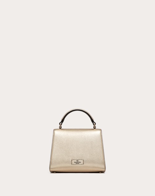 Red Valentino BORSA A MANO MINI VSLING IN VITELLO GRANATO METALLIZZATO