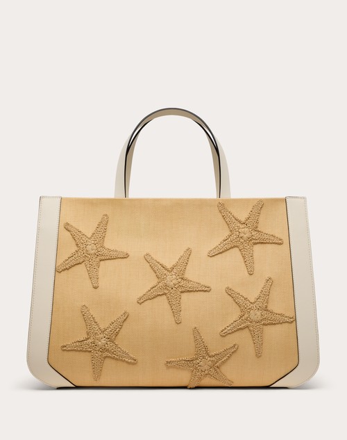 Red Valentino BORSA A MANO VALENTINO GARAVANI ESCAPE IN RAFIA CON RICAMO