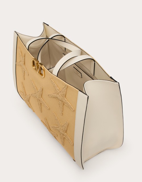 Red Valentino BORSA A MANO VALENTINO GARAVANI ESCAPE IN RAFIA CON RICAMO