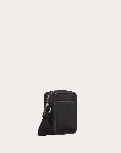 Red Valentino BORSA A TRACOLLA PICCOLA BLACK ICONOGRAPHE IN NYLON