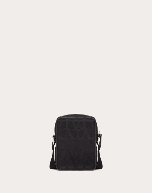Red Valentino BORSA A TRACOLLA PICCOLA BLACK ICONOGRAPHE IN NYLON