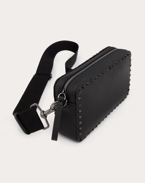 Red Valentino BORSA A TRACOLLA ROCKSTUD IN VITELLO GRANATO
