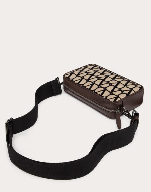 Red Valentino BORSA A TRACOLLA TOILE ICONOGRAPHE CON DETTAGLI IN PELLE