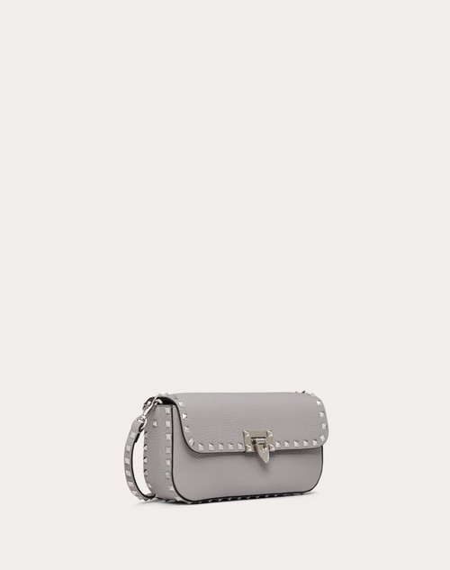 Red Valentino BORSA A TRACOLLA VALENTINO GARAVANI ROCKSTUD IN VITELLO GRANATO