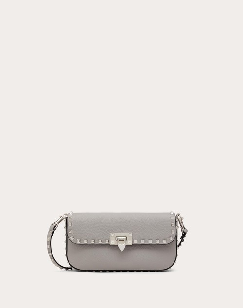 Red Valentino BORSA A TRACOLLA VALENTINO GARAVANI ROCKSTUD IN VITELLO GRANATO