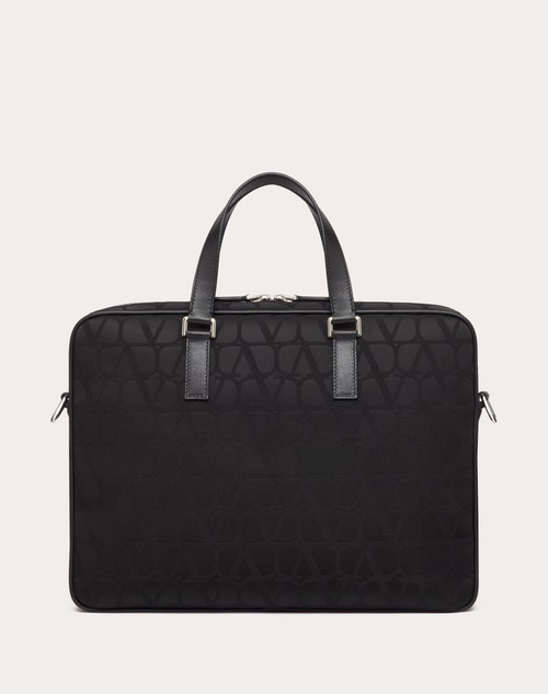 Red Valentino BORSA DA LAVORO TOILE ICONOGRAPHE IN TESSUTO TECNICO CON DETTAGLI IN PELLE