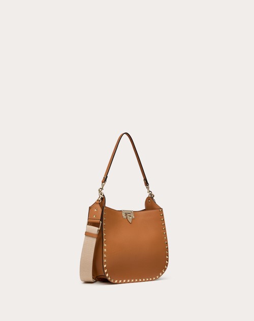 Red Valentino BORSA HOBO VALENTINO GARAVANI ROCKSTUD IN VITELLO GRANATO