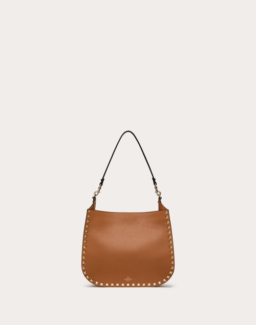 Red Valentino BORSA HOBO VALENTINO GARAVANI ROCKSTUD IN VITELLO GRANATO