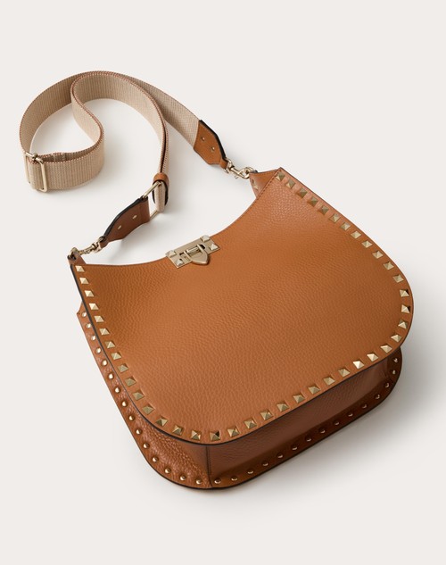 Red Valentino BORSA HOBO VALENTINO GARAVANI ROCKSTUD IN VITELLO GRANATO