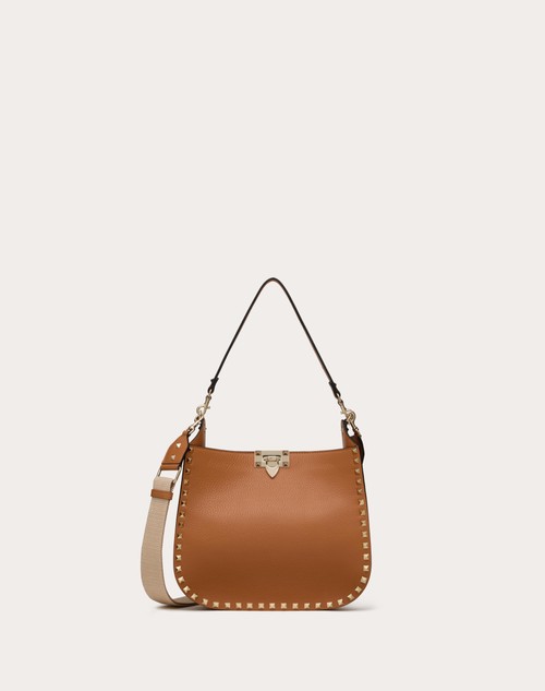 Red Valentino BORSA HOBO VALENTINO GARAVANI ROCKSTUD IN VITELLO GRANATO