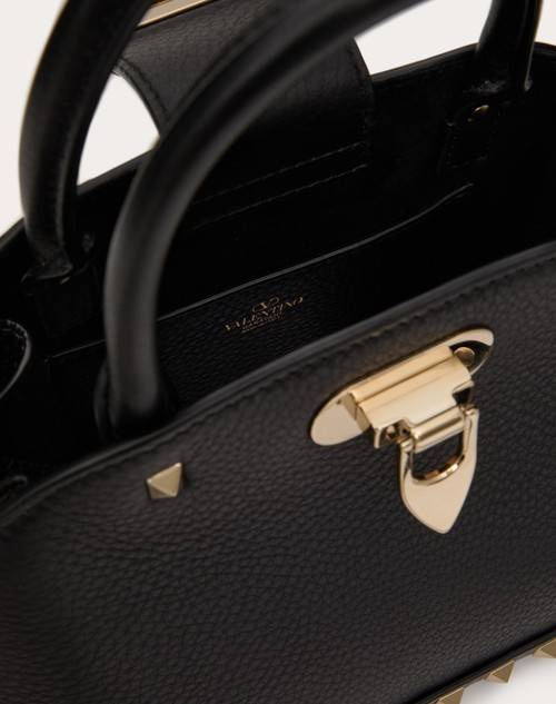 Red Valentino BORSA PICCOLA A MANO VALENTINO GARAVANI ROCKSTUD IN VITELLO GRANATO