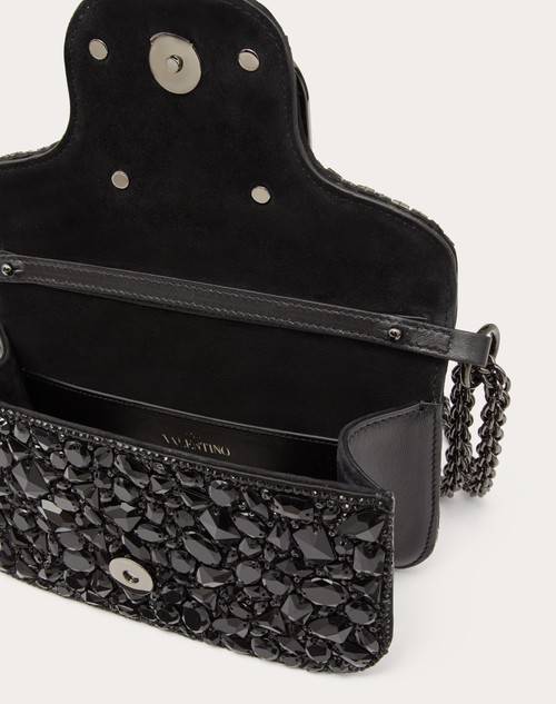 Red Valentino BORSA PICCOLA A SPALLA LOCÒ CON CRISTALLI