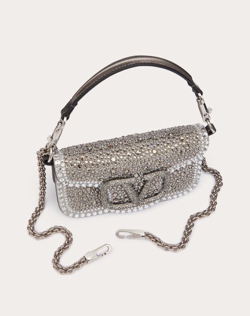 Red Valentino BORSA PICCOLA A SPALLA VALENTINO GARAVANI LOCÒ CON STRASS