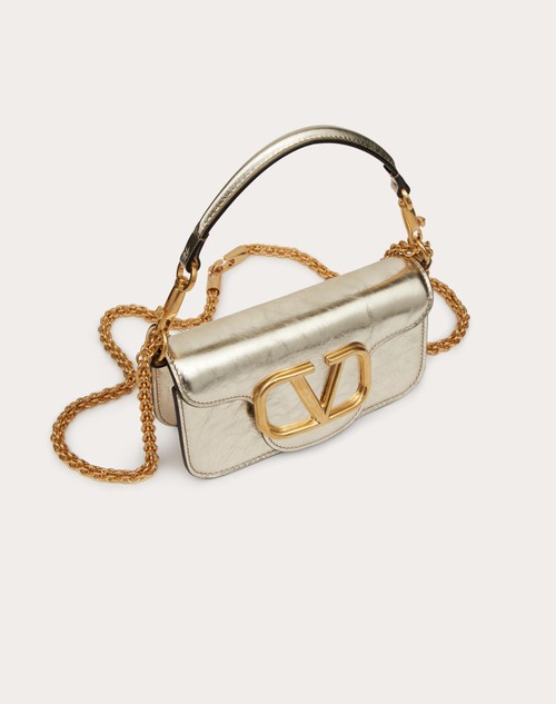 Red Valentino BORSA PICCOLA A SPALLA VALENTINO GARAVANI LOCÒ IN VITELLO METALLIZZATO