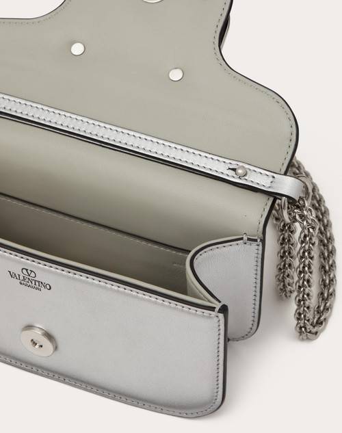 Red Valentino BORSA PICCOLA A SPALLA VALENTINO GARAVANI LOCÒ IN VITELLO METALLIZZATO