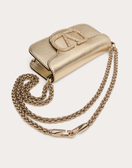 Red Valentino BORSA PICCOLA A SPALLA VALENTINO GARAVANI VALENTINO GARAVANI LOCÒ IN KARUNG METALLIZZATO