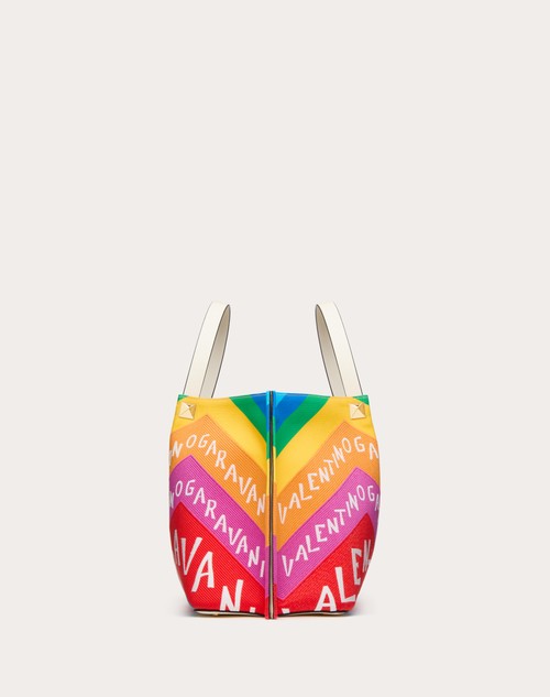 Red Valentino BORSA SHOPPING MEDIA VALENTINO GARAVANI ESCAPE IN CANVAS CON STAMPA CHEVRON24