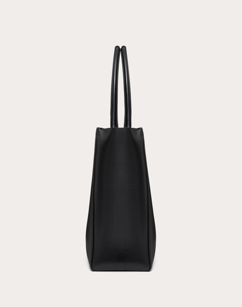 Red Valentino BORSA SHOPPING MEDIA VLOGO LOCKER IN PELLE
