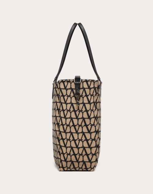 Red Valentino BORSA SHOPPING TOILE ICONOGRAPHE IN LANA CON DETTAGLI IN PELLE