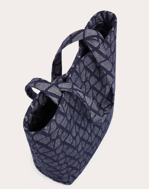 Red Valentino BORSA SHOPPING TOILE ICONOGRAPHE IN TESSUTO JACQUARD EFFETTO DENIM