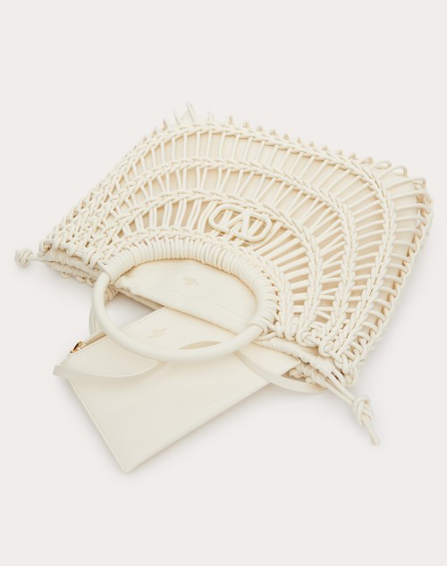 Red Valentino BORSA SHOPPING VALENTINO GARAVANI ALLKNOTS IN PELLE INTRECCIATA