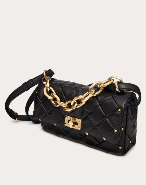 Red Valentino BORSA VALENTINO GARAVANI ROCKSTUD SPIKE IN NAPPA PATCHWORK
