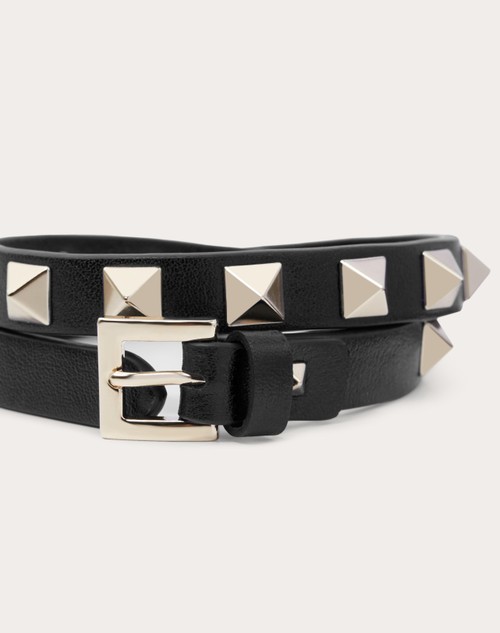 Red Valentino BRACCIALE ROCKSTUD IN VITELLO A DOPPIO GIRO