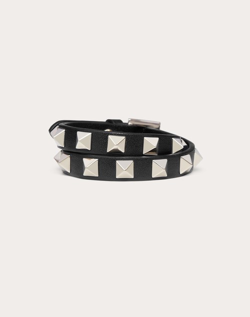 Red Valentino BRACCIALE ROCKSTUD IN VITELLO A DOPPIO GIRO