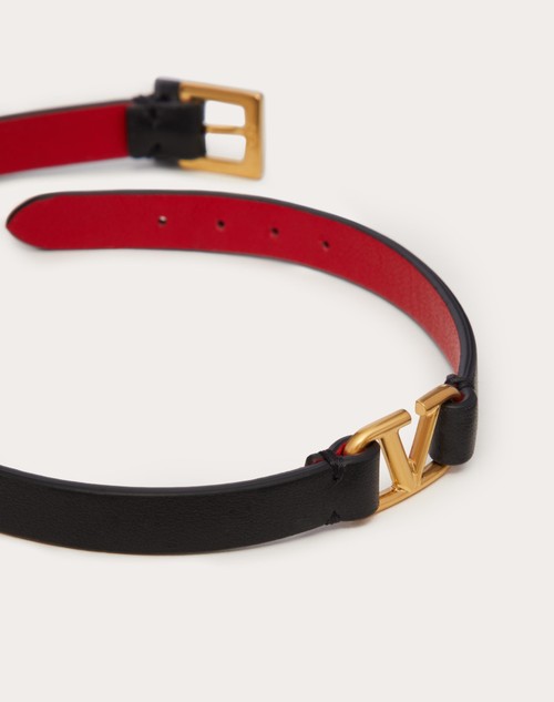Red Valentino BRACCIALE VLOGO SIGNATURE IN VITELLO A DOPPIO GIRO