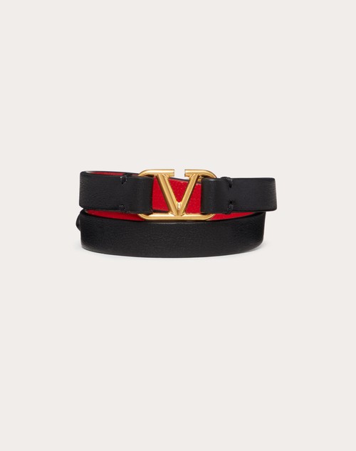 Red Valentino BRACCIALE VLOGO SIGNATURE IN VITELLO A DOPPIO GIRO