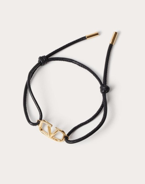 Red Valentino BRACCIALE VLOGO SIGNATURE VALENTINO GARAVANI IN PELLE