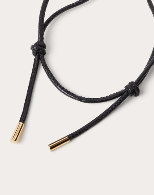 Red Valentino BRACCIALE VLOGO SIGNATURE VALENTINO GARAVANI IN PELLE